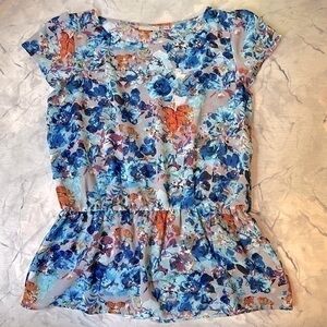 Halogen Nordstrom Floral Blouse M